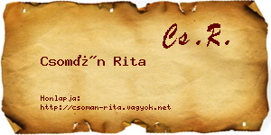Csomán Rita névjegykártya